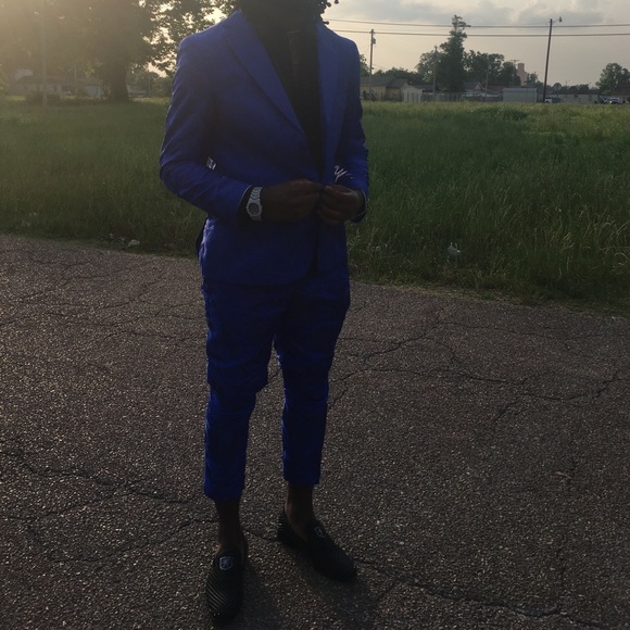 Royal blue suit